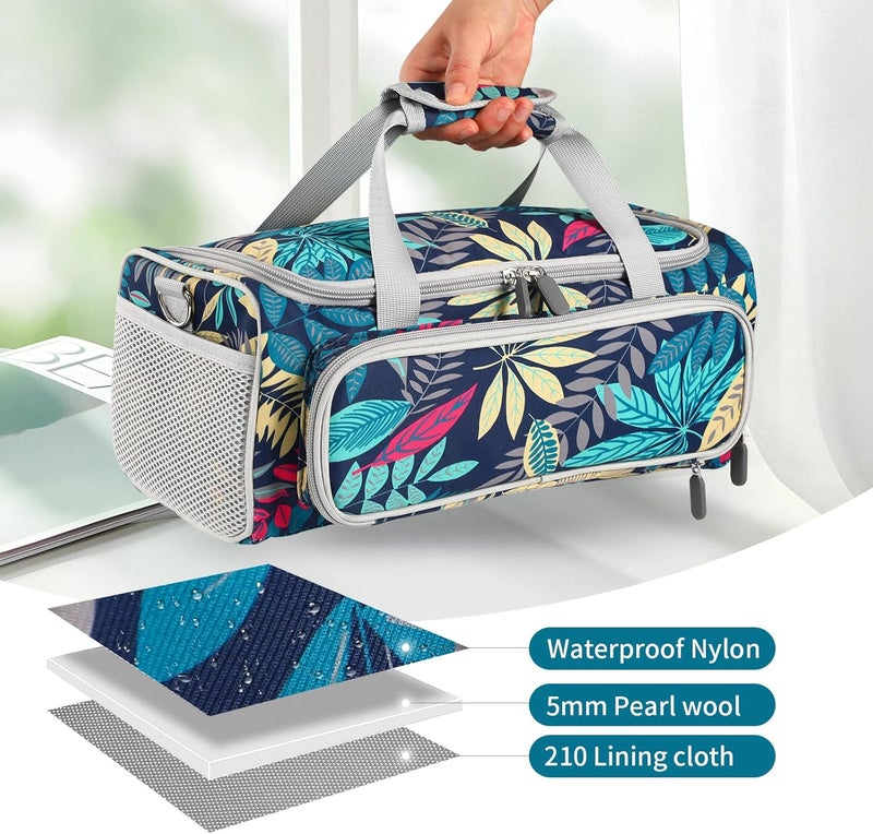 LEFORZ Carrying Case Compatible with Cricut Joy Xtra Smart Cutting Machine(13.7''L x 6.2''W x 5.9''H),Protable Storage Bag with Shoulder Strap Compatible with Cricut Joy Xtra Accessories,Cricut Tools,Print - Image 4